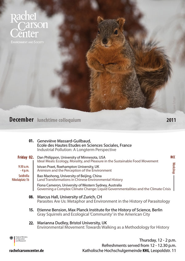 Rachel Carson Center Colloquium Schedule